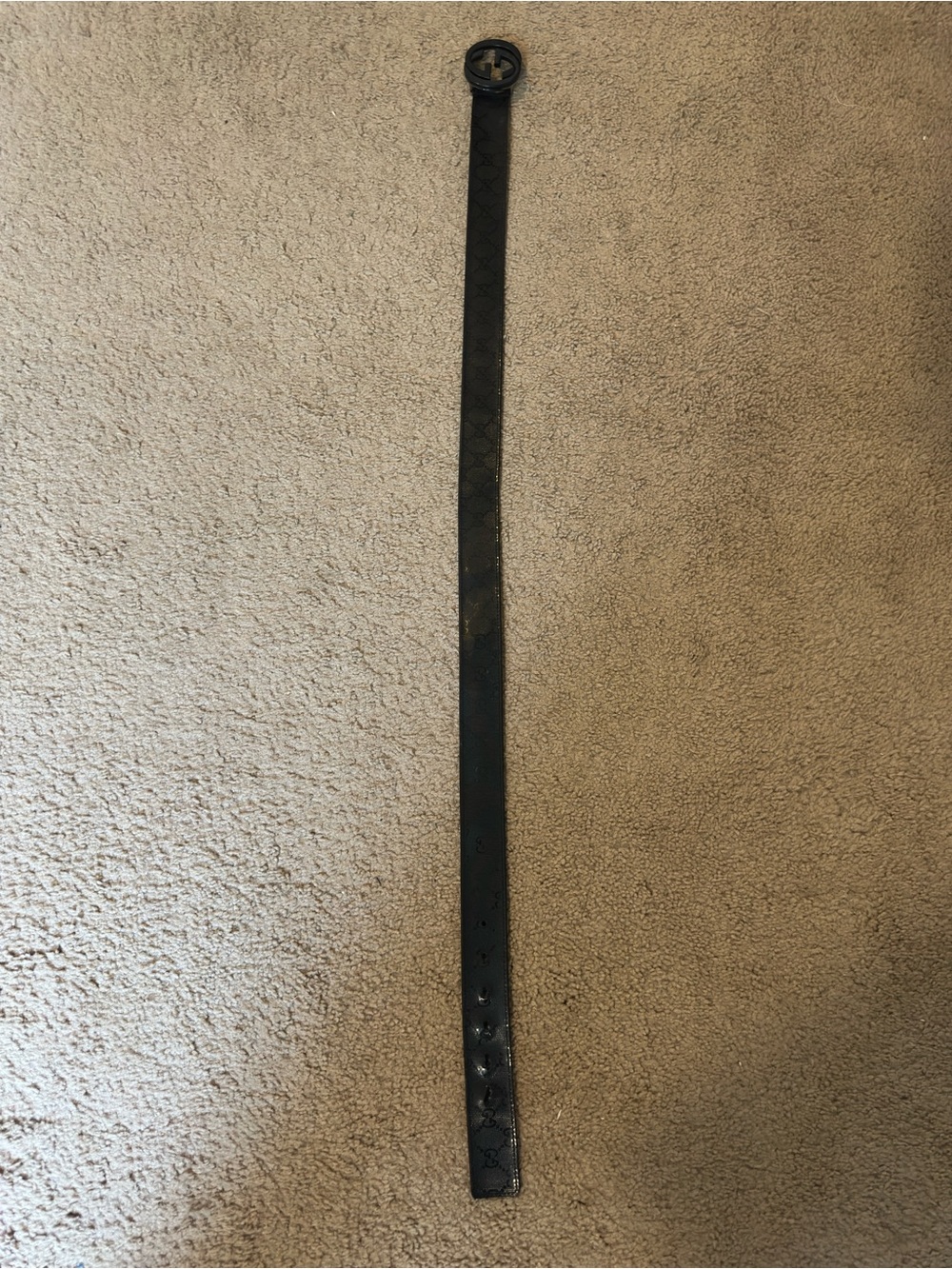 Authentic Gucci Black Imprime GG Monogram Belt 95/38 - Picture 9 of 10